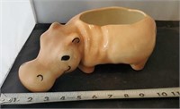 Ceramic hippo planter