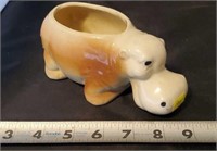 Ceramic hippo planter