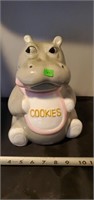 Ceramic hippo cookie jar