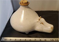 Ceramic hippo with cork