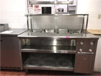 Quest Stainless Steel Prep and Hot Food Table.