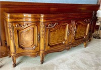 KARGES Louis XV Style Walnut Credenza Sideboard