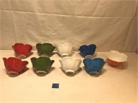 9 Art Deco Desert/Rice Lotus Bowls