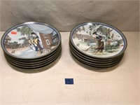12 Imperial Jingeshen Porcelain Decorative Plates