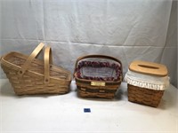 Longaberger Baskets, w/ Liners