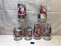 Vintage Coco-Cola Christmas Glasses