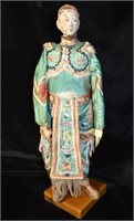 18 1/4" Ornate Antique Chinese Opera Doll w/ Displ