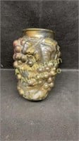 Vintage Goofus glass vase, 7" tall