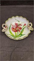 Vintage Itallian hand painted bowl, 8"