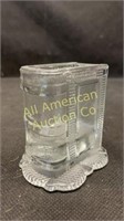 Antique Adams & Co. clear glass toothpick holder