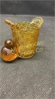 Wright glass "Little Chick" toothpick holder