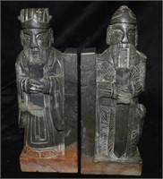 Asian Marble Carved Stone Bookends 2