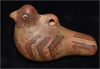 2 1/2" Vintage Peruvian Hand Painted Pottery Bird