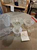 Cut Glass & Assorted Glass Some Nice Older Items