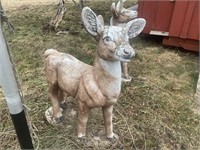 WHITETAIL DOE DEER CONCRETE STATUE