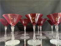 Red Cocktail Glasses