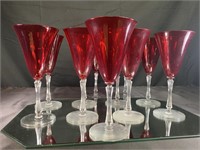 Red Large Cocktail Glasses