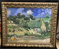 Vincent Van Gogh "Thatched Cottages at Cordeville"