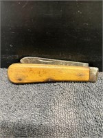 Early 1900's Wooden Handle Hawkbill Knife