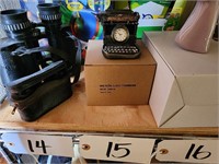 Resin Typewriter, Quartz Clock, NIB