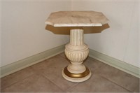 Marble/Alabaster Pedestal 17.5" Tall X 14.5" Wide
