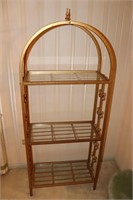 Mid Century Modern Metal and Glass Etagere 63" X