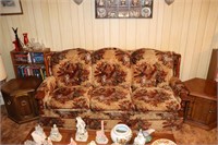 England Upholstery Mfg Co Grouse Decorated Sofa,