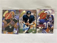 (3) Team NFL Action Packed Mammoth Football Cards