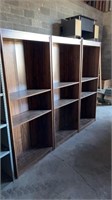 Three book shelves 6ftx30” each