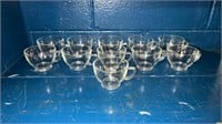 (11) small glass cups