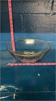 Large Gold rimmed glass bowl