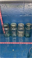 (4) mason jars with lids
