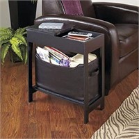 Side Table With Lower Storage Bin, Lakeside