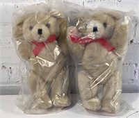 2 vintage teddy bears still in package