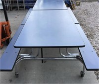 Cafeteria Style Folding Table with Benches