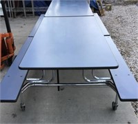Cafeteria Style Folding Table with Benches