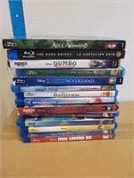 Group of blu-ray dvds