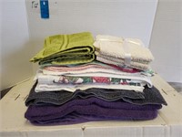 Group of towels and face cloths