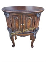 Oval End Table Nightstand queen anne style