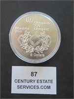 A 1974 Montreal Olympic $5 Silver Coin