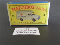 A Lesney Matchbox Diecast Toy Ambulance