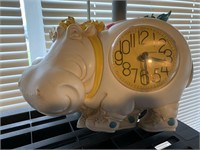 Vintage Plastic New Haven Hippo Clock #2