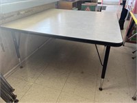 Square Table 42" x 42" x 21" H Adjustable Legs