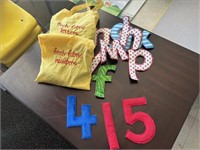 Fabric Letters & Numbers W/ Caring Bag