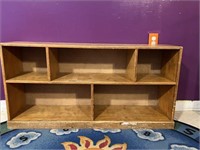 Wooden Book Shelf W/ Dividers 48" L x 12" W x 12"D