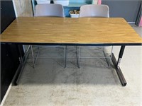 Rectangle Table W/ (2) Chairs Adjustable 60" L x