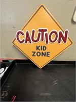 Caution Kid Zone Sign 23" L X 23" W