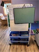 Art Studio Double Sided Cart W/ Contents