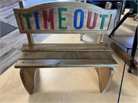 Time Out Bench Wooden 20" L x 18" H x 10" W Has