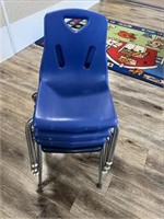 (4) Blue Toddler Chairs